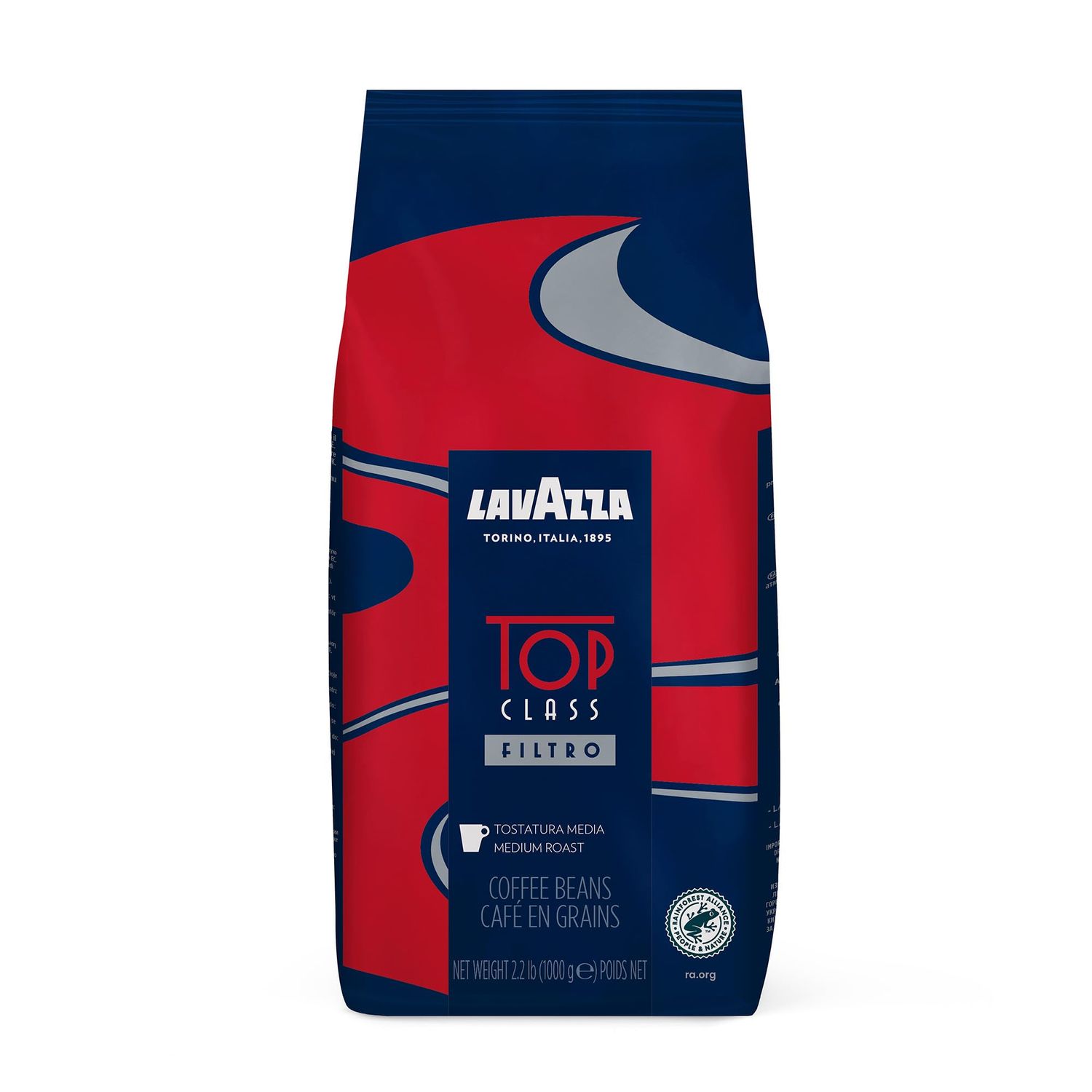 Lavazza Top Class Filtro Whole Bean Coffee Medium Roast 2.2LB Bag, 100% Natural Arabica, Milk choco…