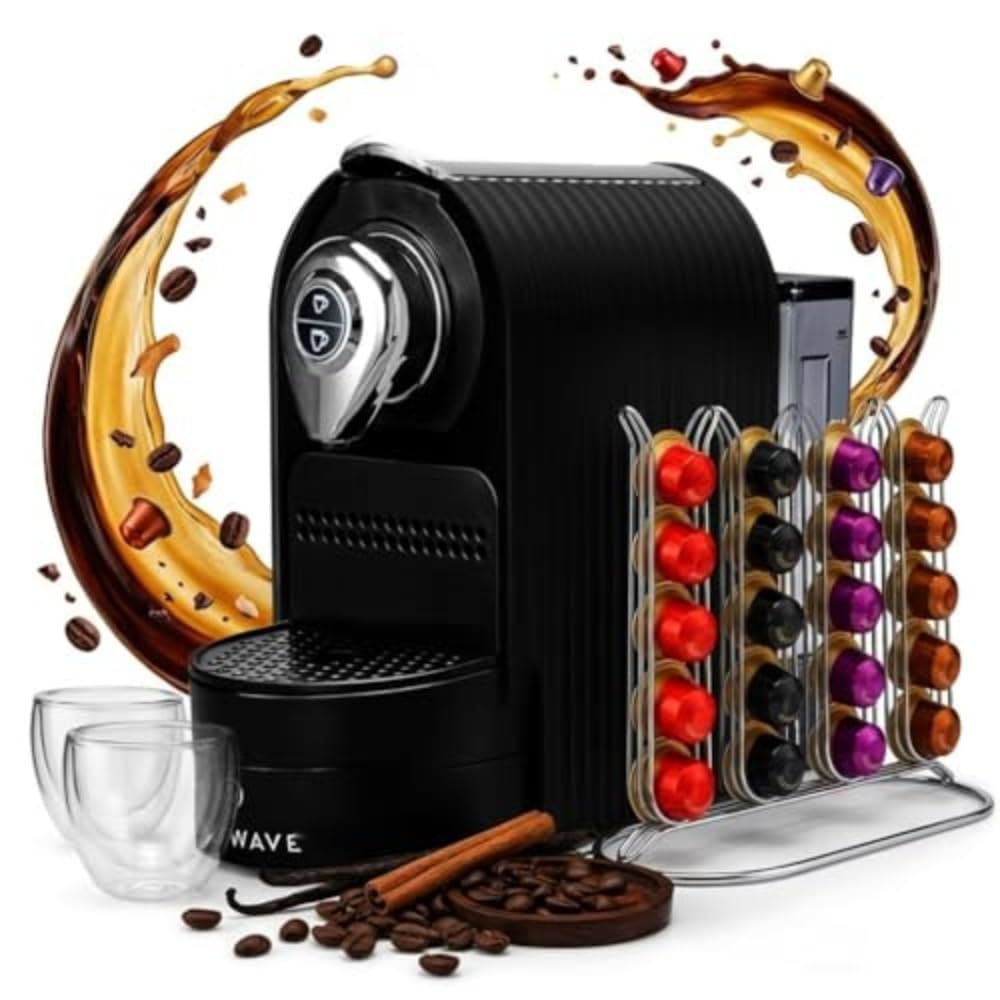 ChefWave Káva Espresso Machine - Nespresso-Compatible, 20 Bar Pressure, Fast Heat-Up, Compact Desig…
