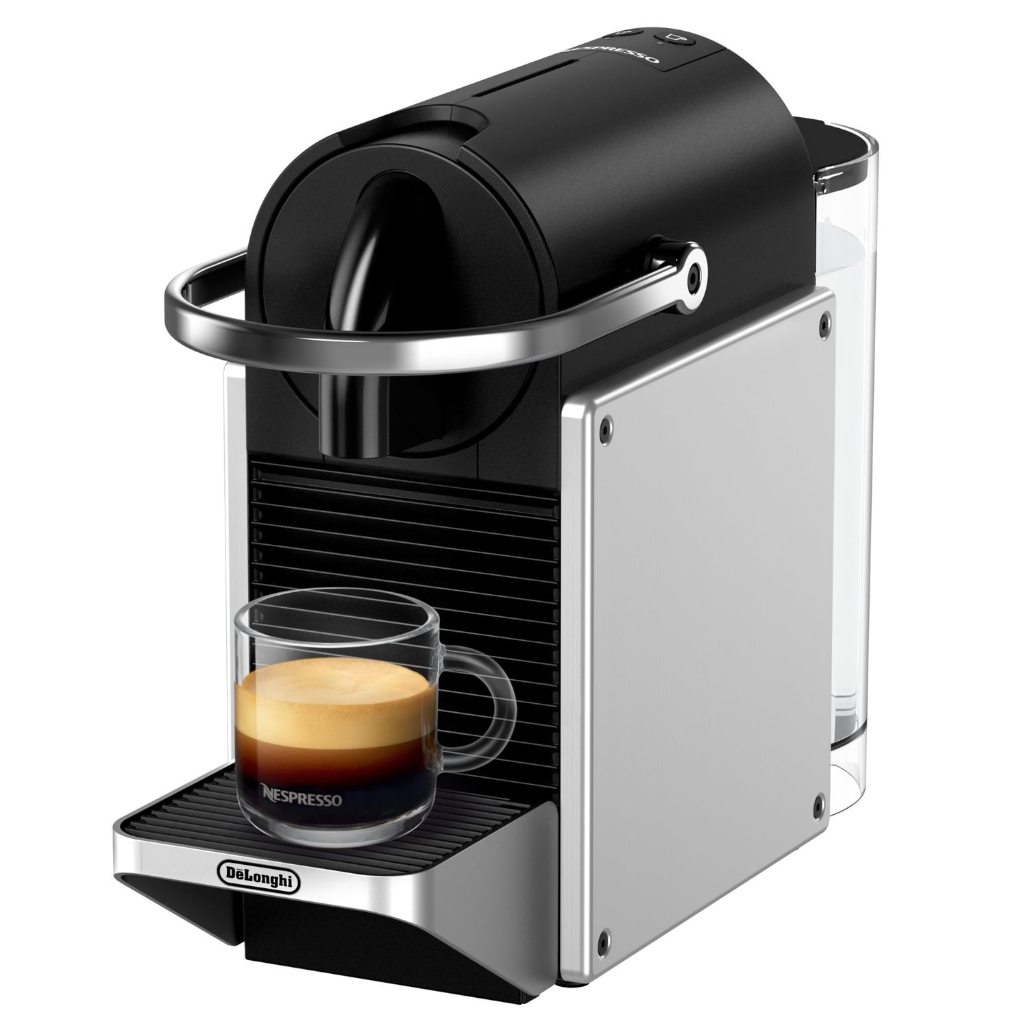 De′Longhi Nespresso Pixie EN127.S, Fully Automatic Coffee Machine, One-Button Coffee Machine with M…
