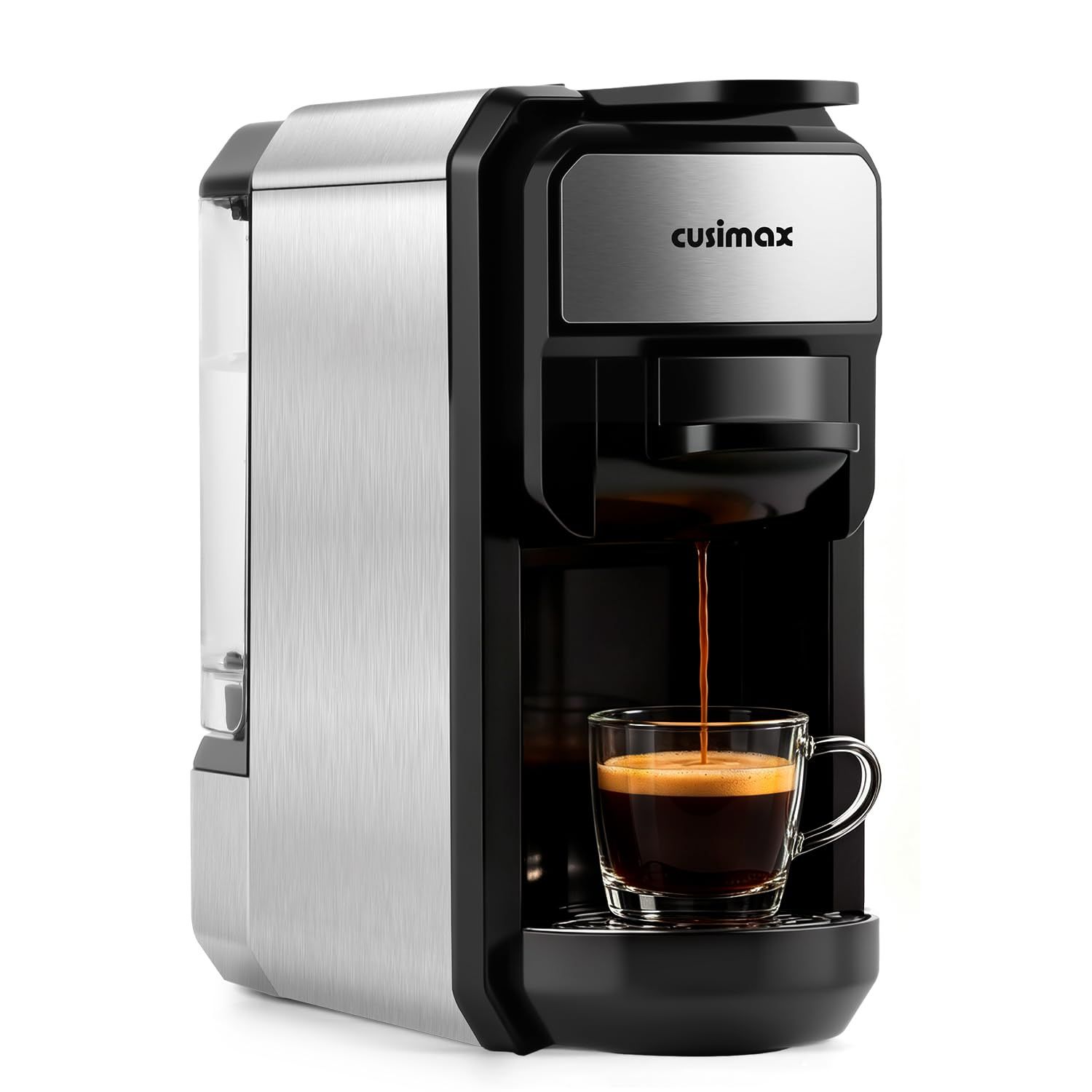 CUSIMAX Espresso Machine Single Serve Coffee Machine Compatible with Nespresso Pods, Adjustable Bre…
