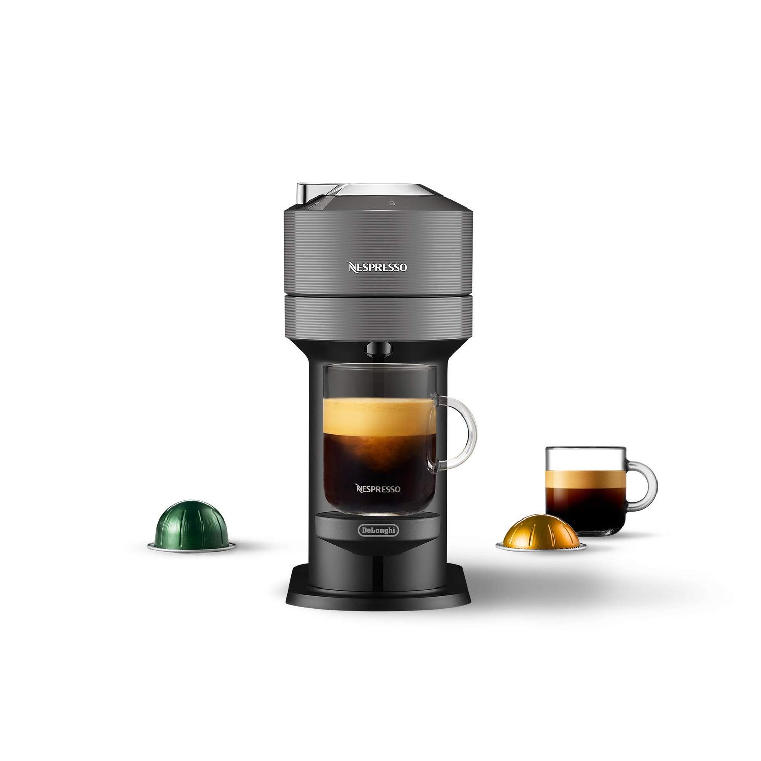 Nespresso Vertuo Next Coffee and Espresso Machine by De'Longhi, Dark Grey, Compact, One Touch to Br…