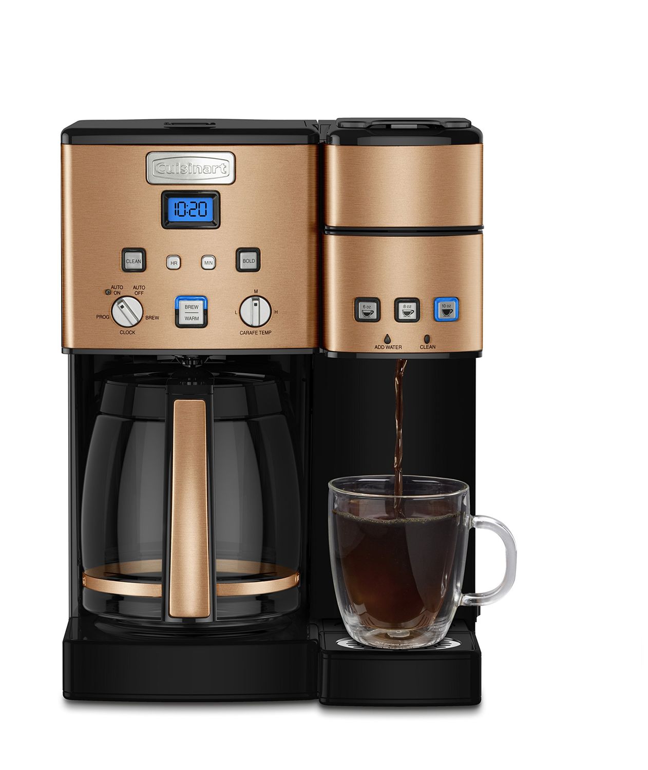 Cuisinart Single Serve + 12 Cup Coffee Maker, Offers 3-Sizes: 6-Ounces, 8-Ounces and 10-Ounces, Sta…