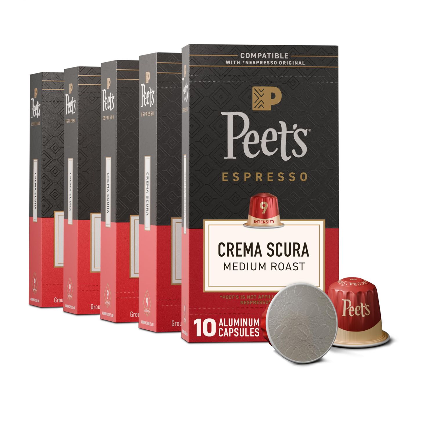 Peet's Coffee, Medium Roast Espresso Capsules, Compatible with Nespresso Original Machine, 100% Ara…