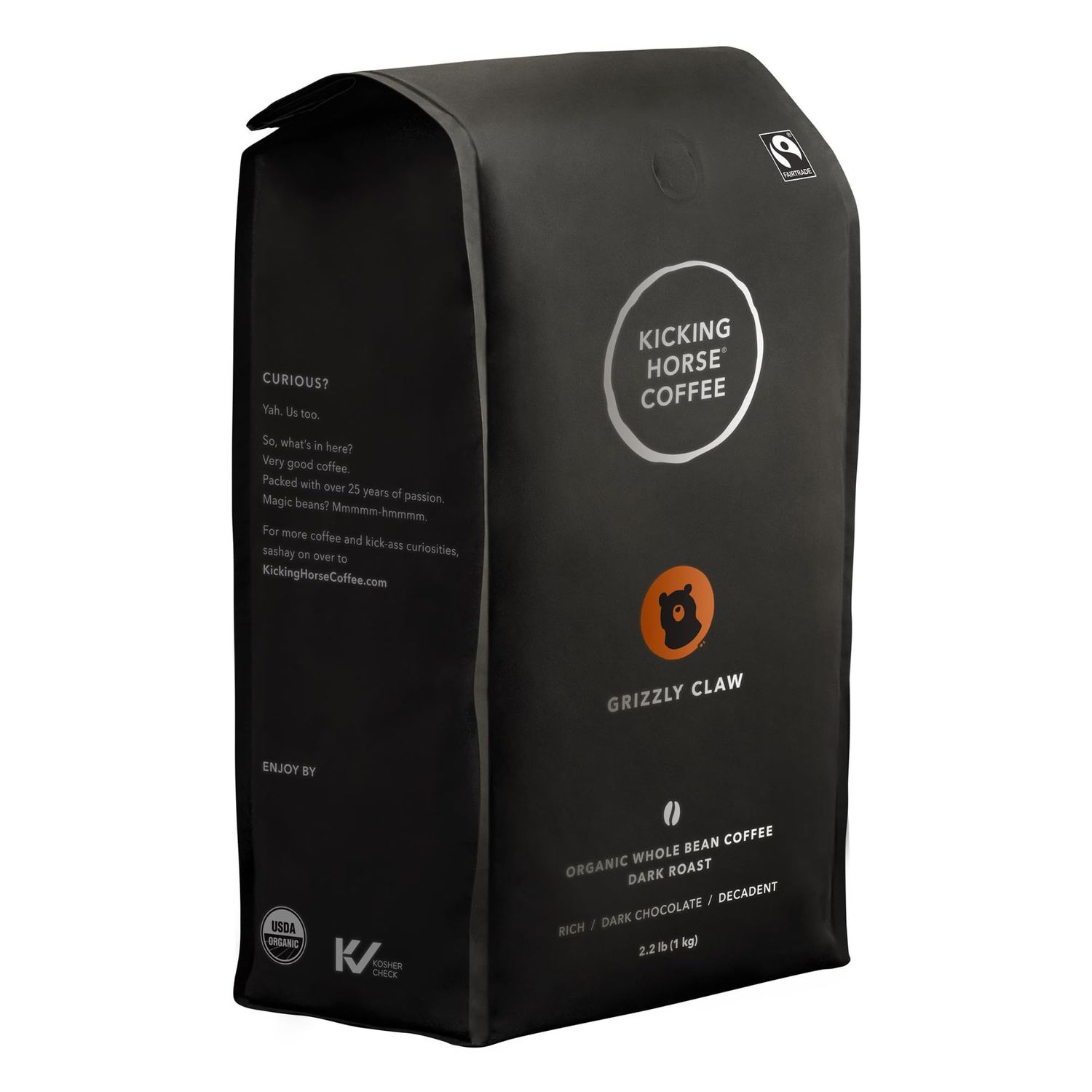 Kicking Horse Coffee, Grizzly Claw, Dark Roast, Whole Bean, 2.2 Pound - Certified Organic, Fairtrad…