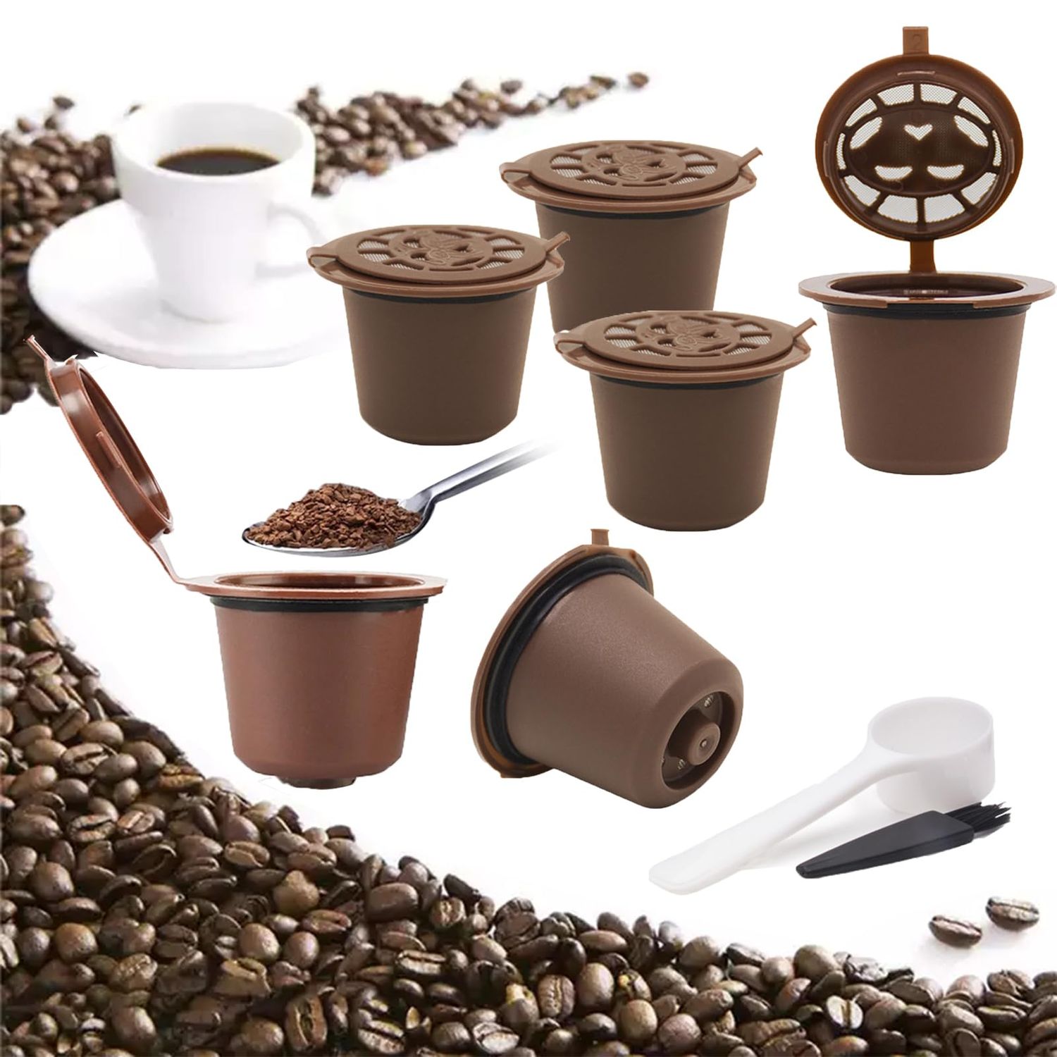 Reusable espresso Capsules Refillable Coffee Pods - Coffee Capsule Filter Compatible With Nespresso…
