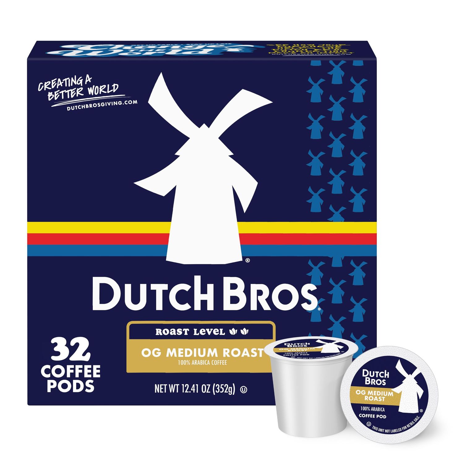 Dutch Bros® OG Medium Roast, 32 Count, Medium Roast, Single Serve Coffee Pods for Keurig K-Cup Brew…