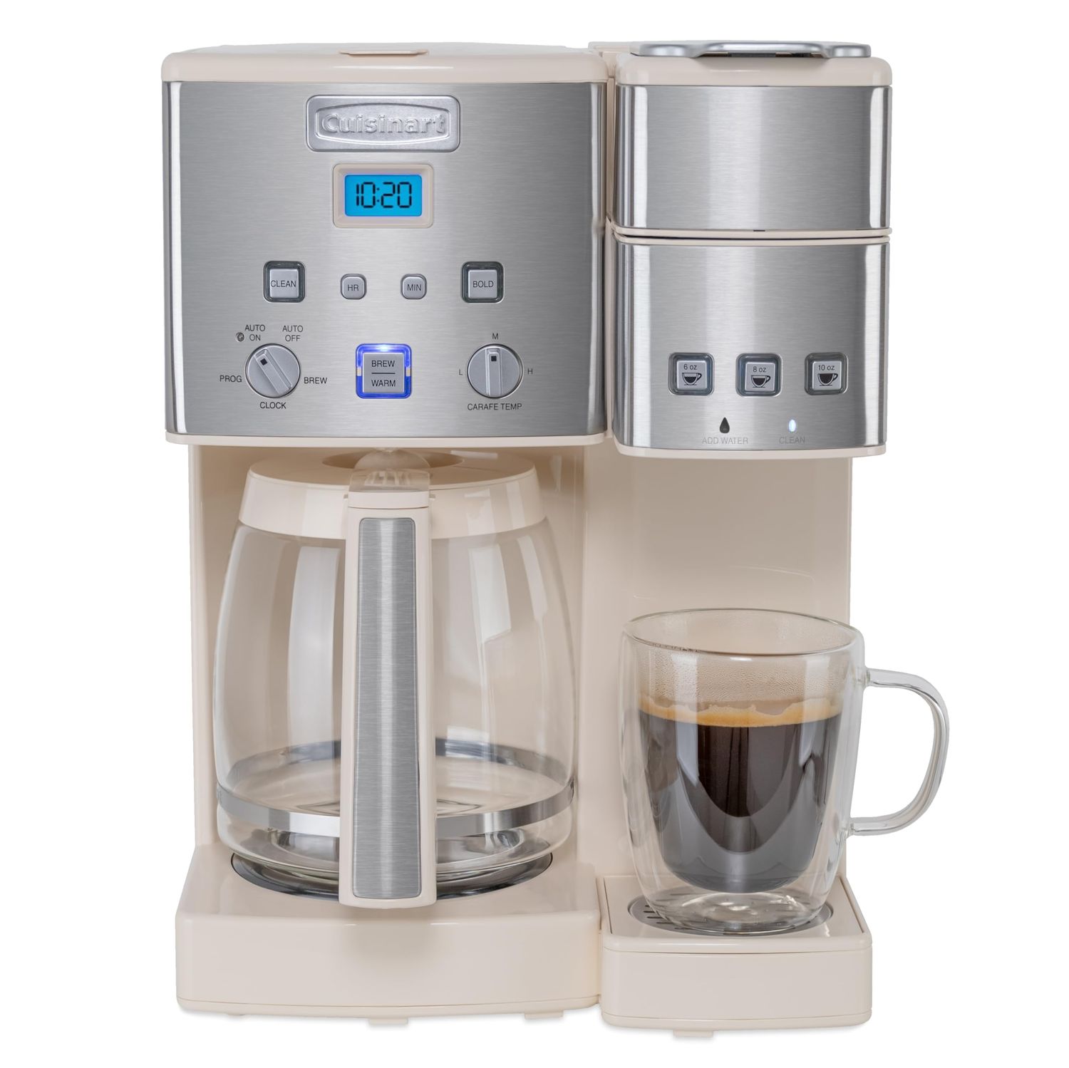 Cuisinart Single Serve + 12 Cup Coffee Maker, Offers 3-Sizes: 6-Ounces, 8-Ounces and 10-Ounces, Cre…