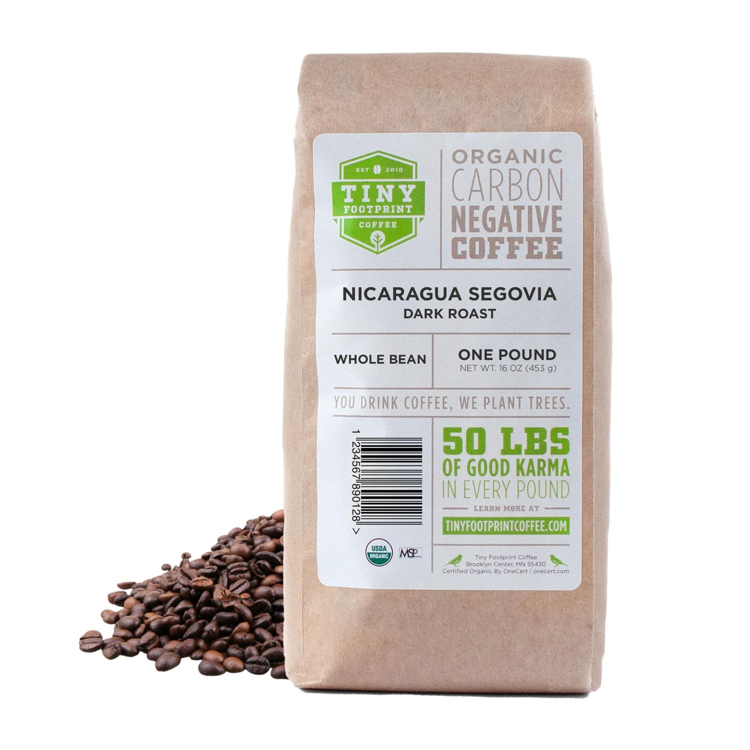 Tiny Footprint Coffee - Fair Trade Organic Nicaragua Segovia Dark Roast |Whole Bean Coffee | USDA O…