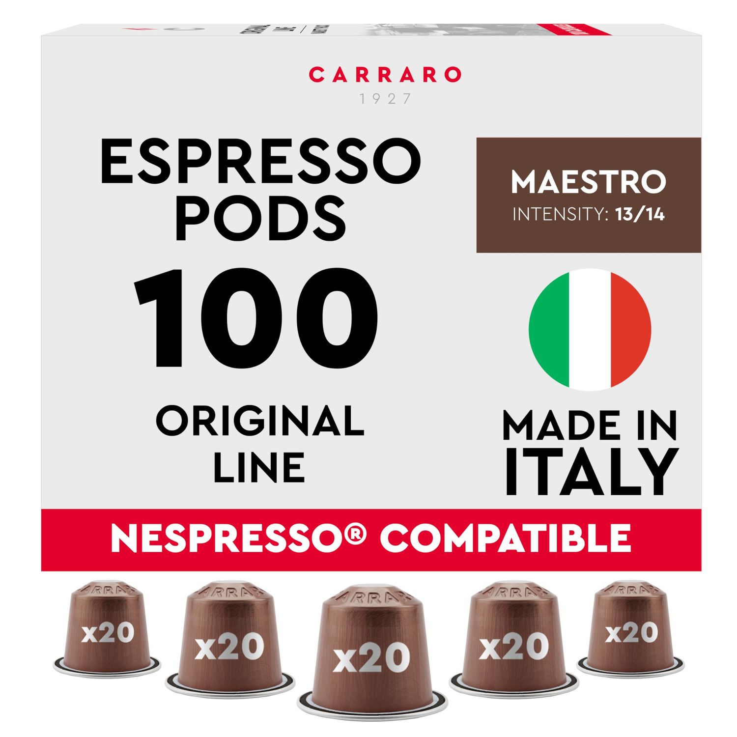 100 Aluminum Espresso Pods Compatible with Nespresso Original Line, Made in Italy - Variety Pack wi…