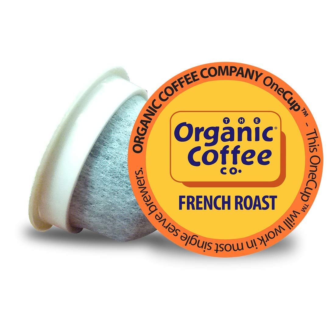 The Organic Coffee Co. Compostable Coffee Pods - French Roast (80 Ct) K Cup Compatible including Ke…