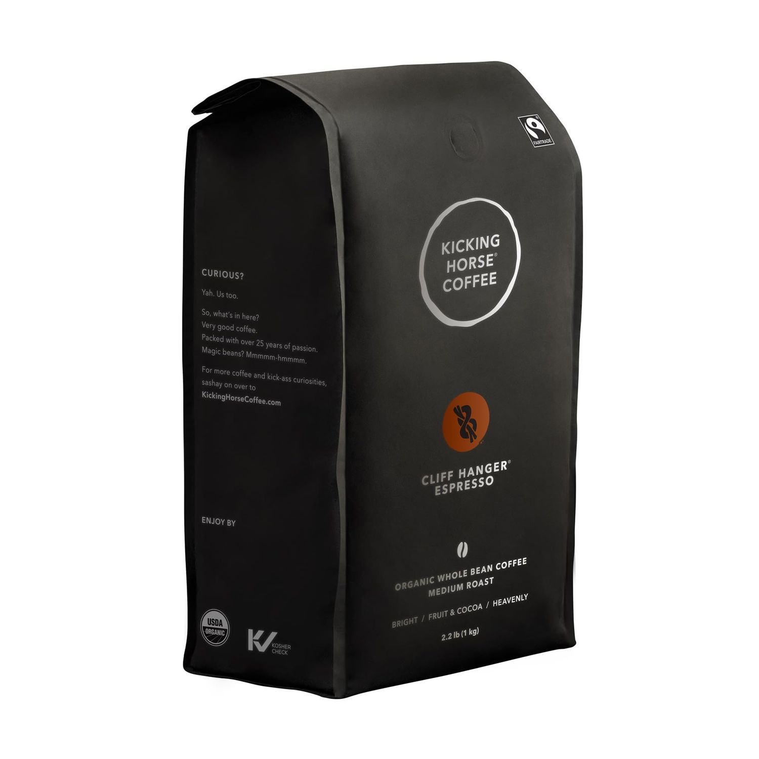 Kicking Horse Coffee, Cliff Hanger Espresso, Medium Roast, Whole Bean, 2.2 Pound - Certified Organi…