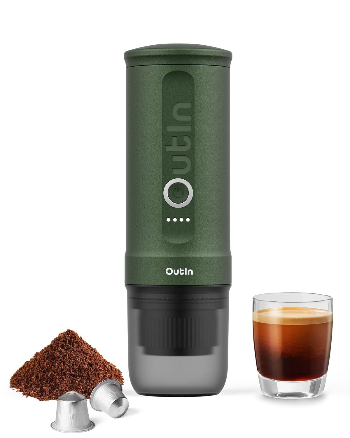 OutIn Nano Portable Electric Espresso Machine, Travel Coffee Maker for Camping, Car Coffee Maker Se…