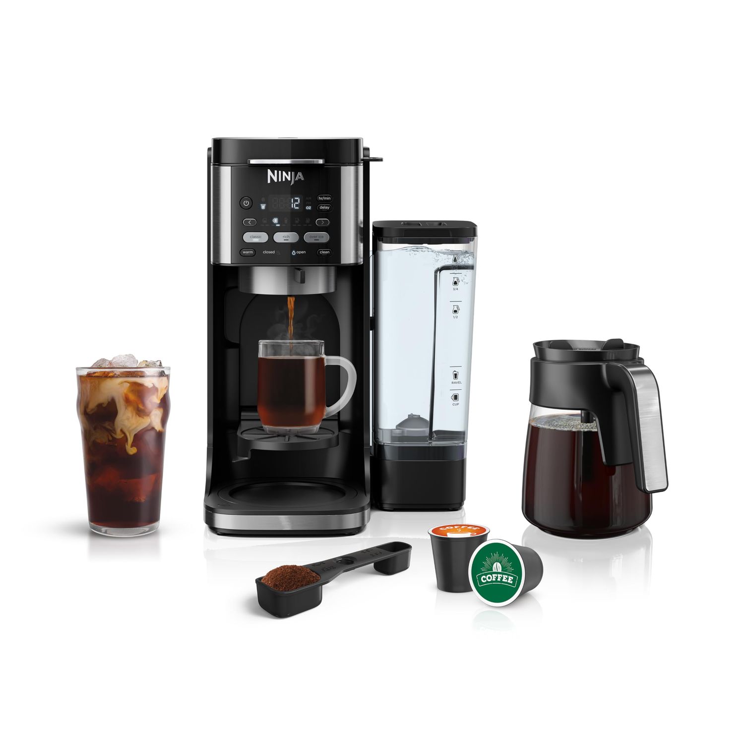 Ninja Drip Coffee Maker | DualBrew™ Pro Hot &amp; Iced Coffee Machine, Single Serve to Carafe | Brew wi…