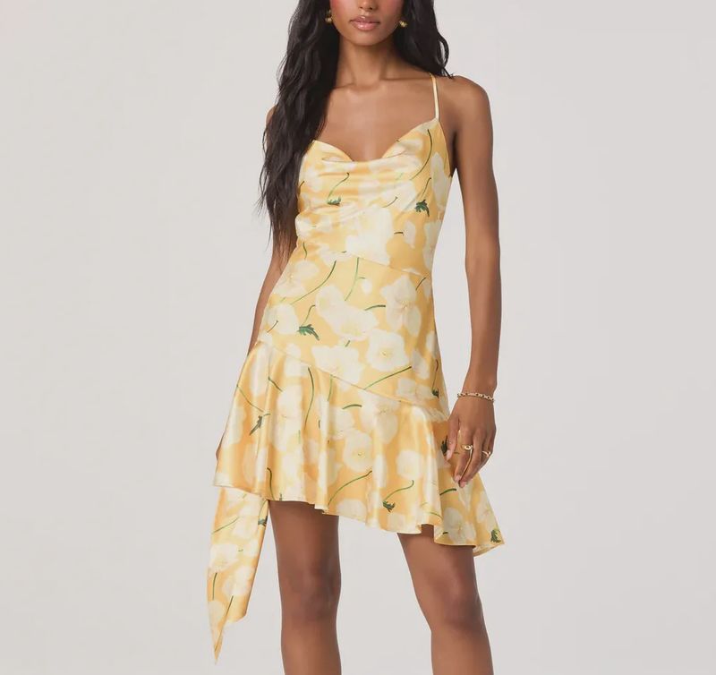 Cami X Back Bias Cut Mini Dress / ATL