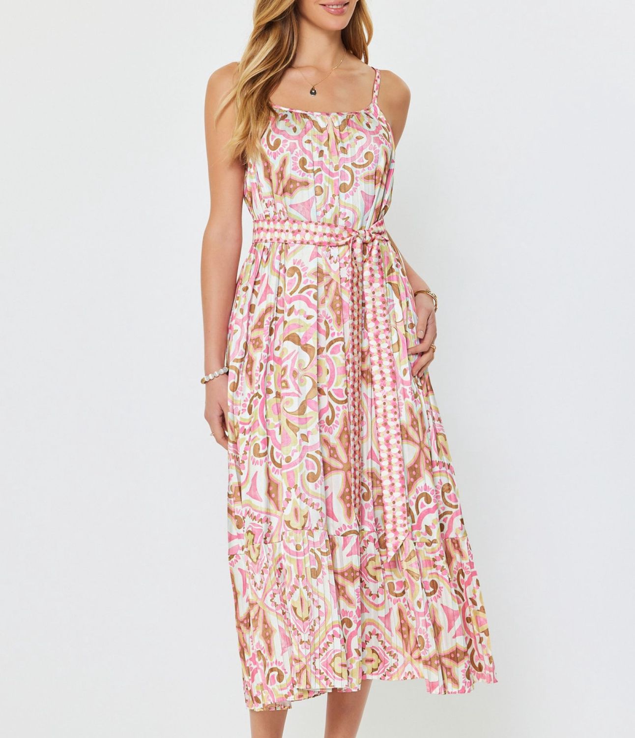 Strapy Midi Dress w Tie / CA