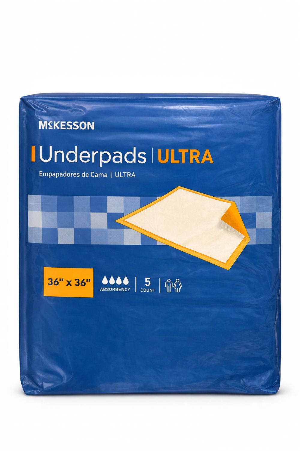 MCKESSON UNDERPAD ULTRA, COUNTS: 5 COUNTS 36' X 36'