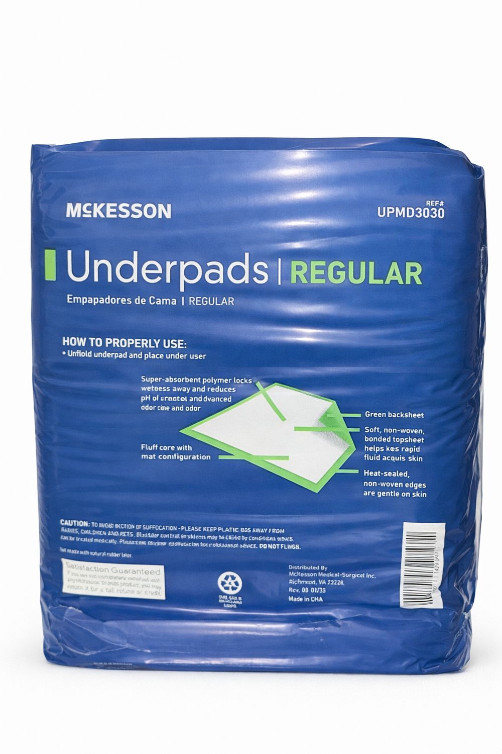 MCKESSON UNDERPADS REGULAR, COUNTS: 10 COUNTS 30' X30'