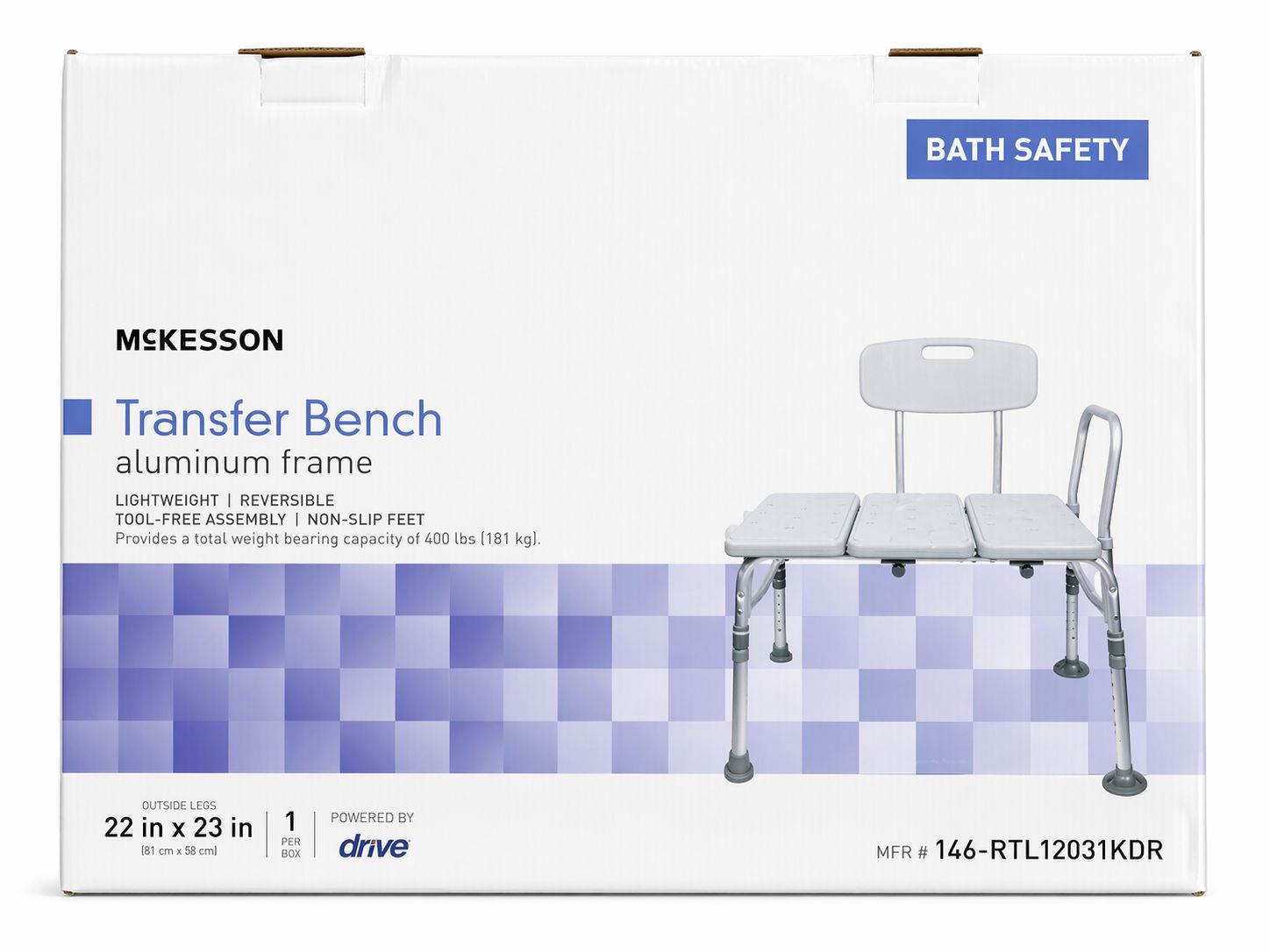 MCKESSON-TRANSFER BENCH ALUMINUM FRAME