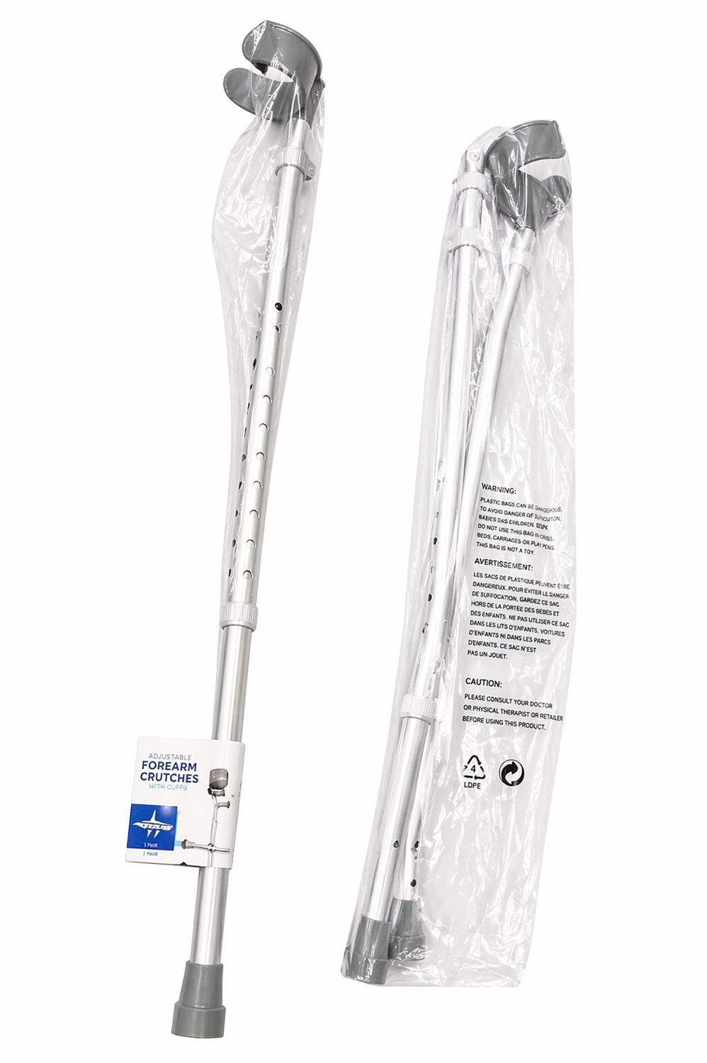 MEDLINE ADULT TALL FOREARM CRUTCHES