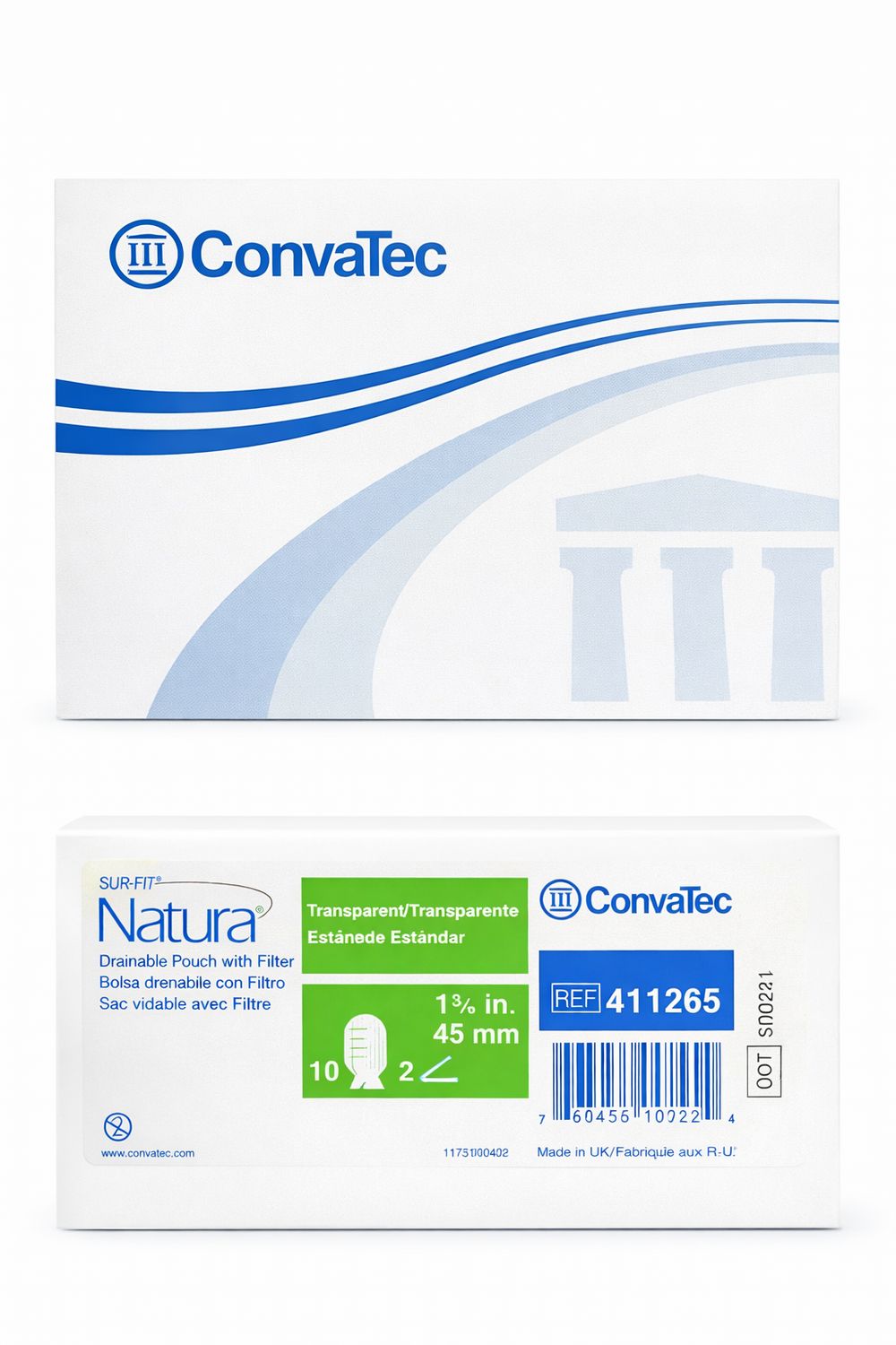 CONVATEC- NATURA TRANSPARENT DRAINABLE POUCH WITH FILTER