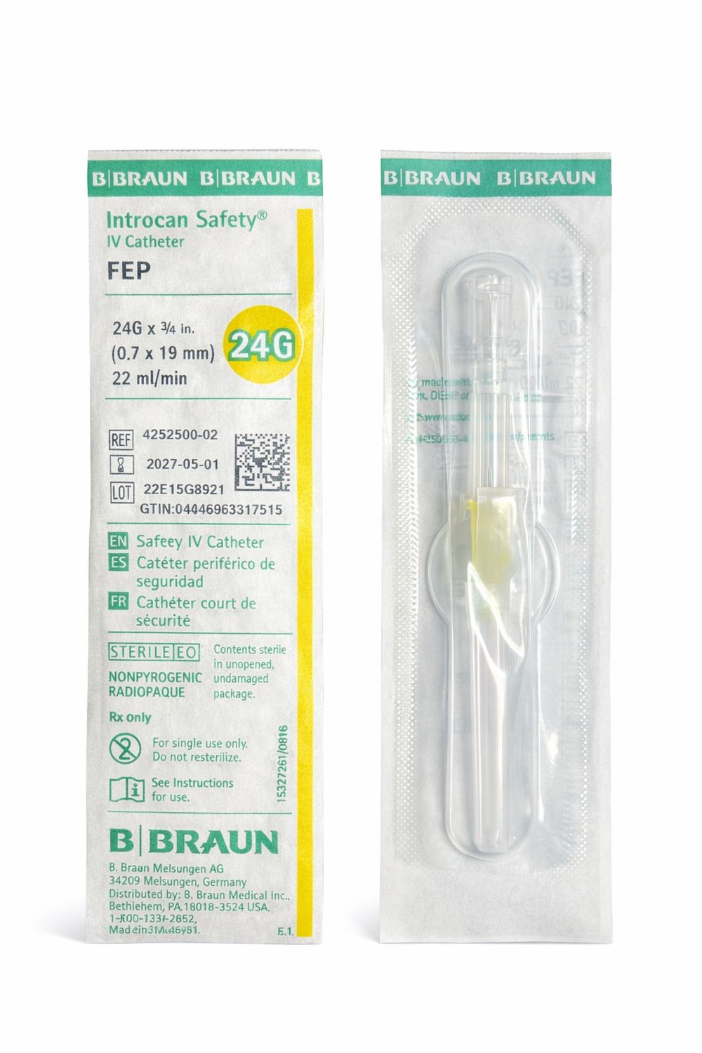 BRAUN INTROCAN SAFETY IV CATHETER