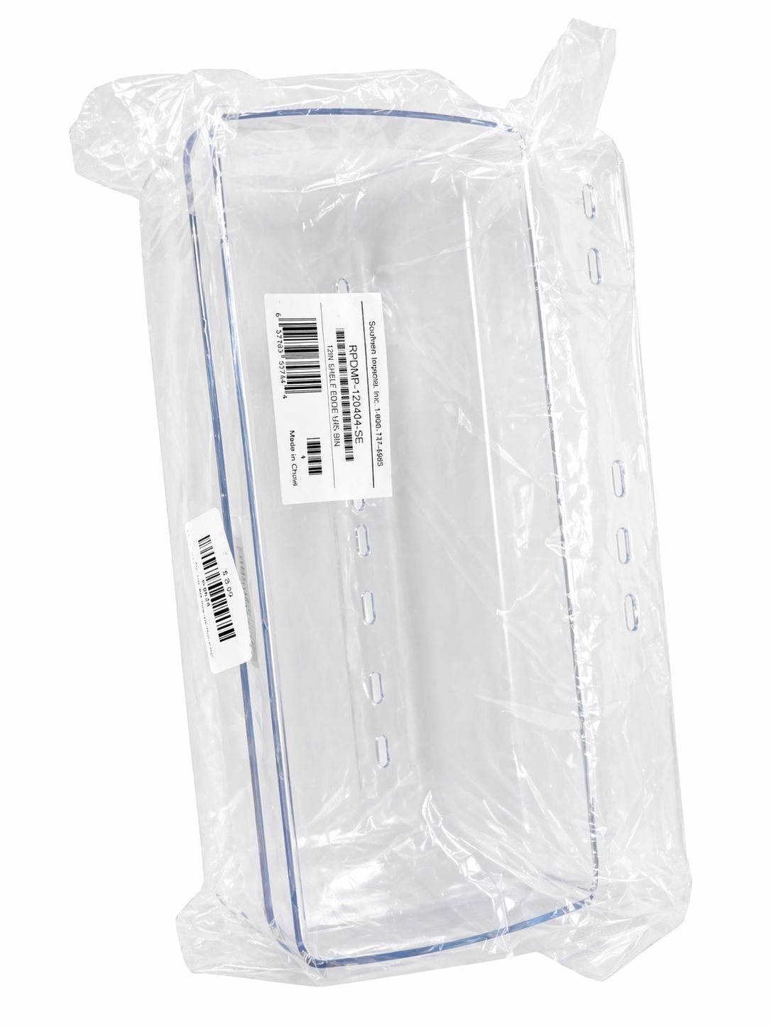 CLEAR PLASTIC BIN FOR USE ON THE EDGE