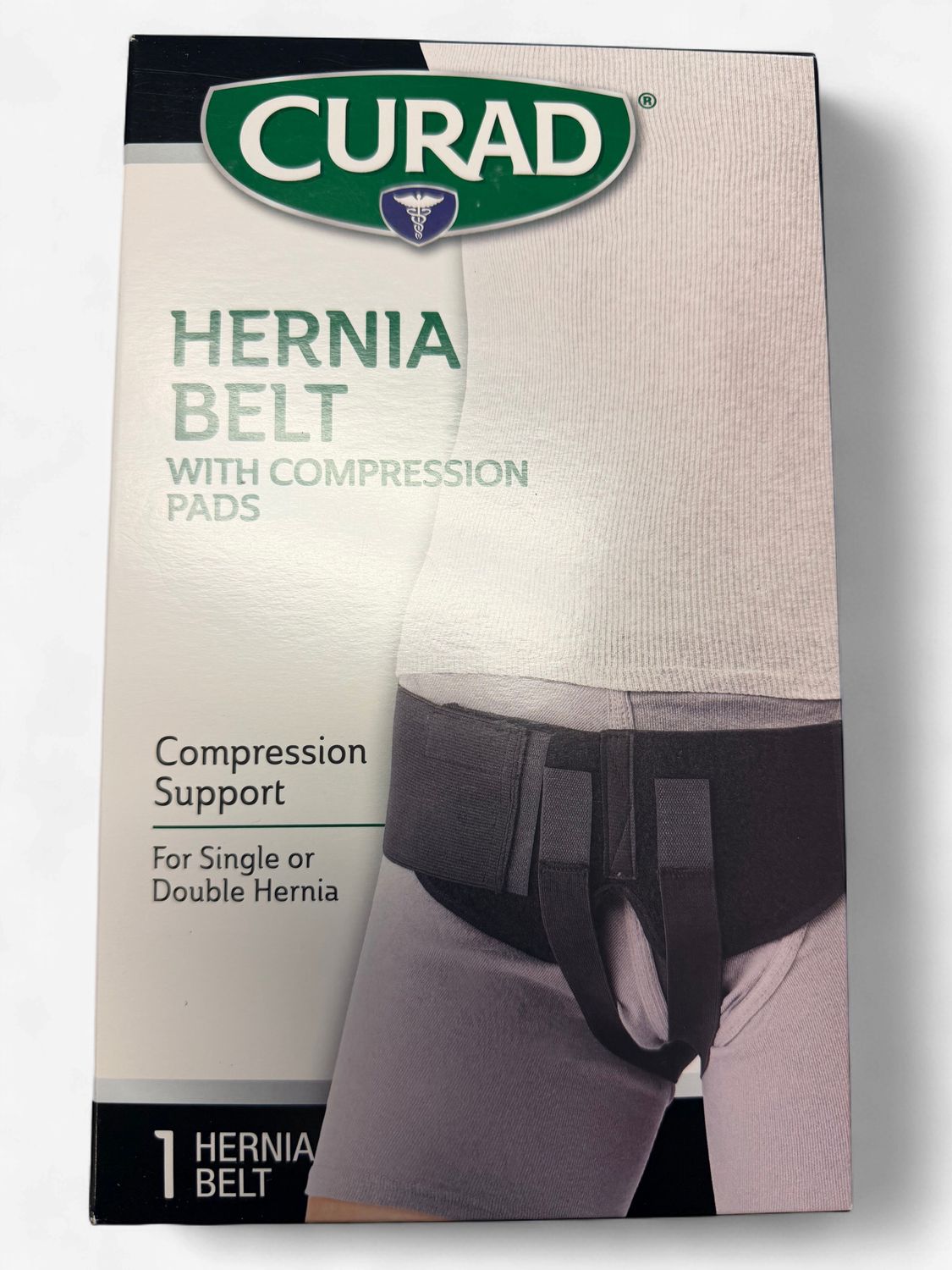 CURAD HERNIA BELT WITH COMPRESSION PADS