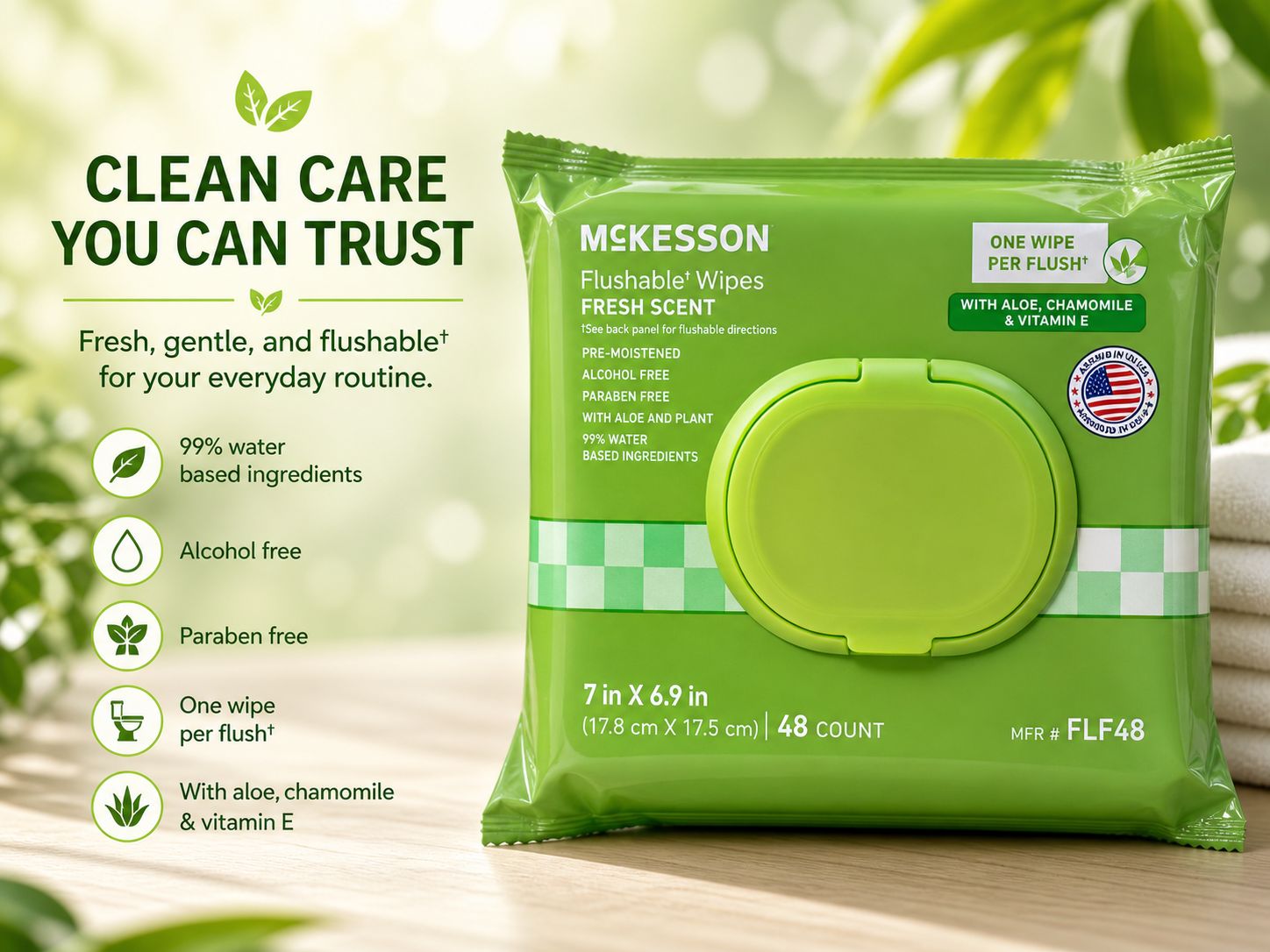 MCKESSON- WET WIPE FLUSHABLE SCENTED
