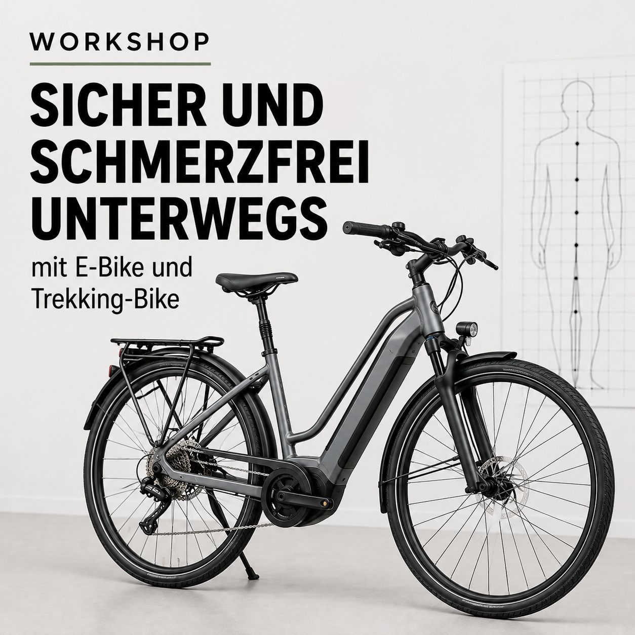 Mittwoch 28. Oktober 2026 / 18:05 - 19:30 Uhr - Workshop Sicher und schmerzfrei unterwegs mit E-Bike und Trekking-Bike Mittwoch 28. Oktober 2026 / 18:05 - 19:30 Uhr - Workshop Sicher und schmerzfrei unterwegs mit E-Bike und Trekking-Bike