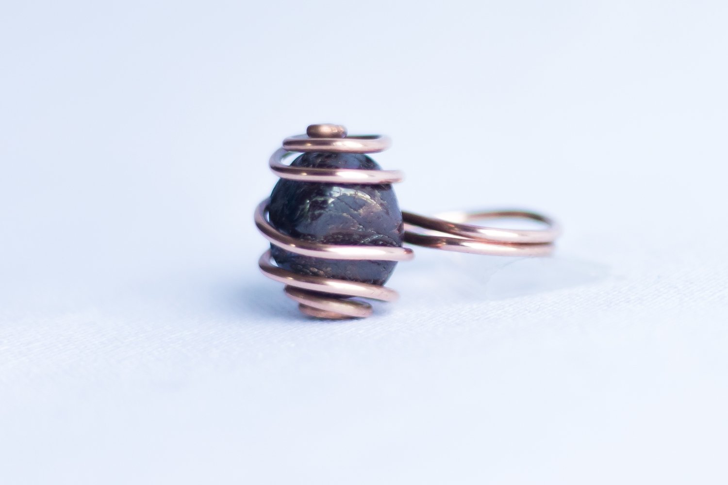 Garnet Copper Ring