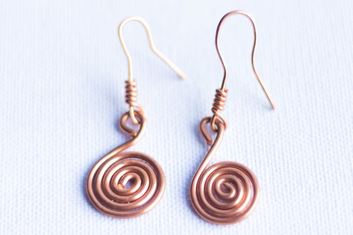 Swirl Copper Earrings