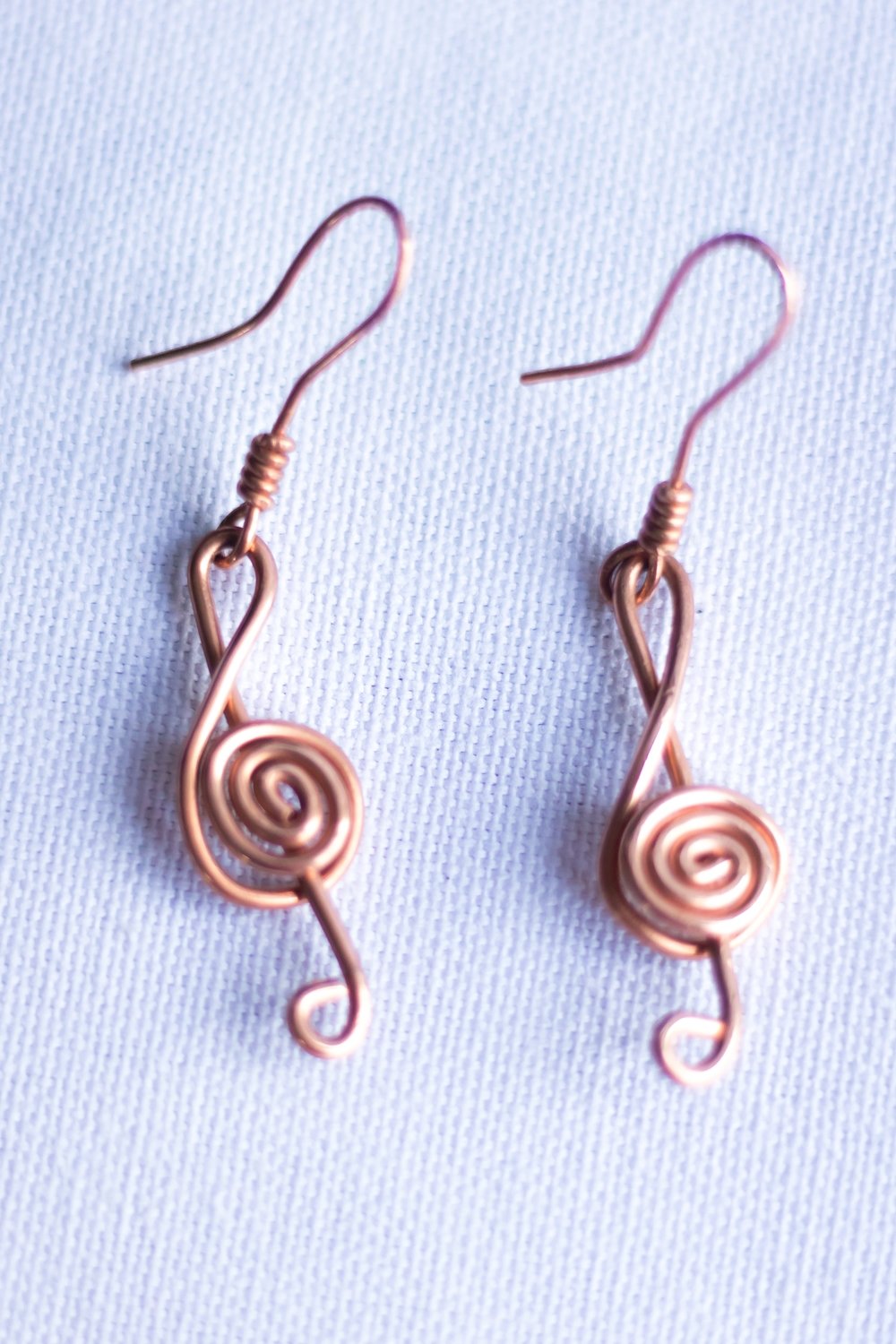 "Music Note" Copper Earrings