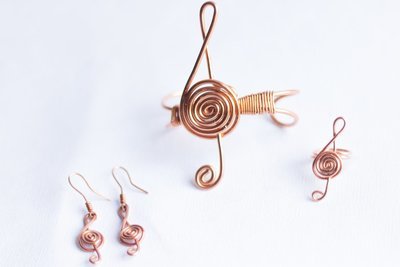 "Music Note" Copper Jewel Set