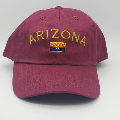 Hat-AZ Flag Gold Text