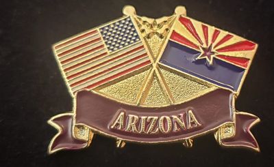 Lapel Pin-US &amp; AZ Flags