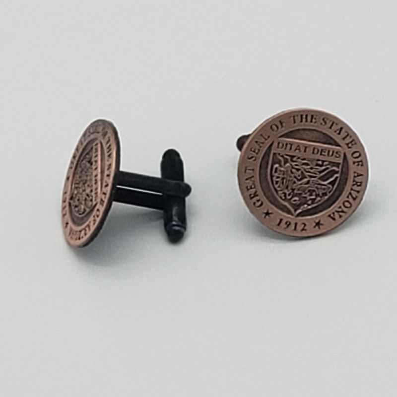 Copper State Seal Cufflinks
