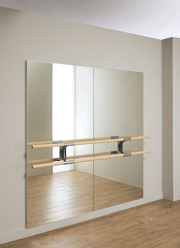 Komplettset Spiegel mit Doppel-Ballettstange