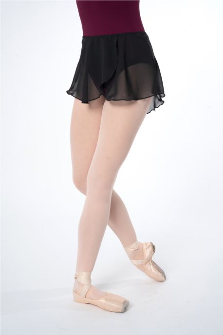 Ballettrock in Wickeloptik schwarz