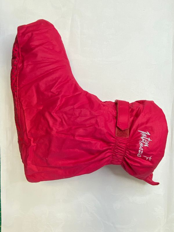 Wärmeboots mit Federfüllung rot Größe 40-42