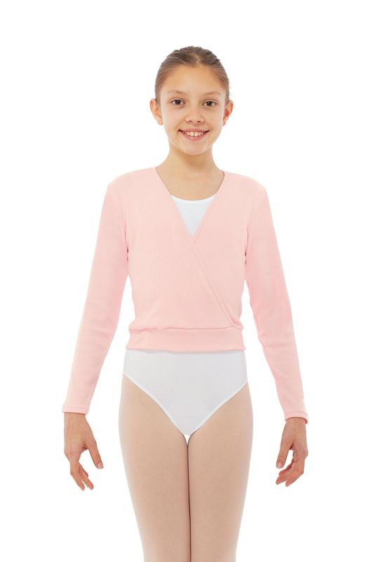 anschmiegsamer Wickelpullover puderrosa