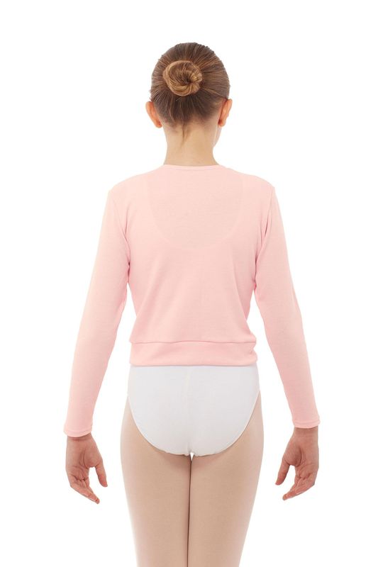 anschmiegsamer Wickelpullover puderrosa