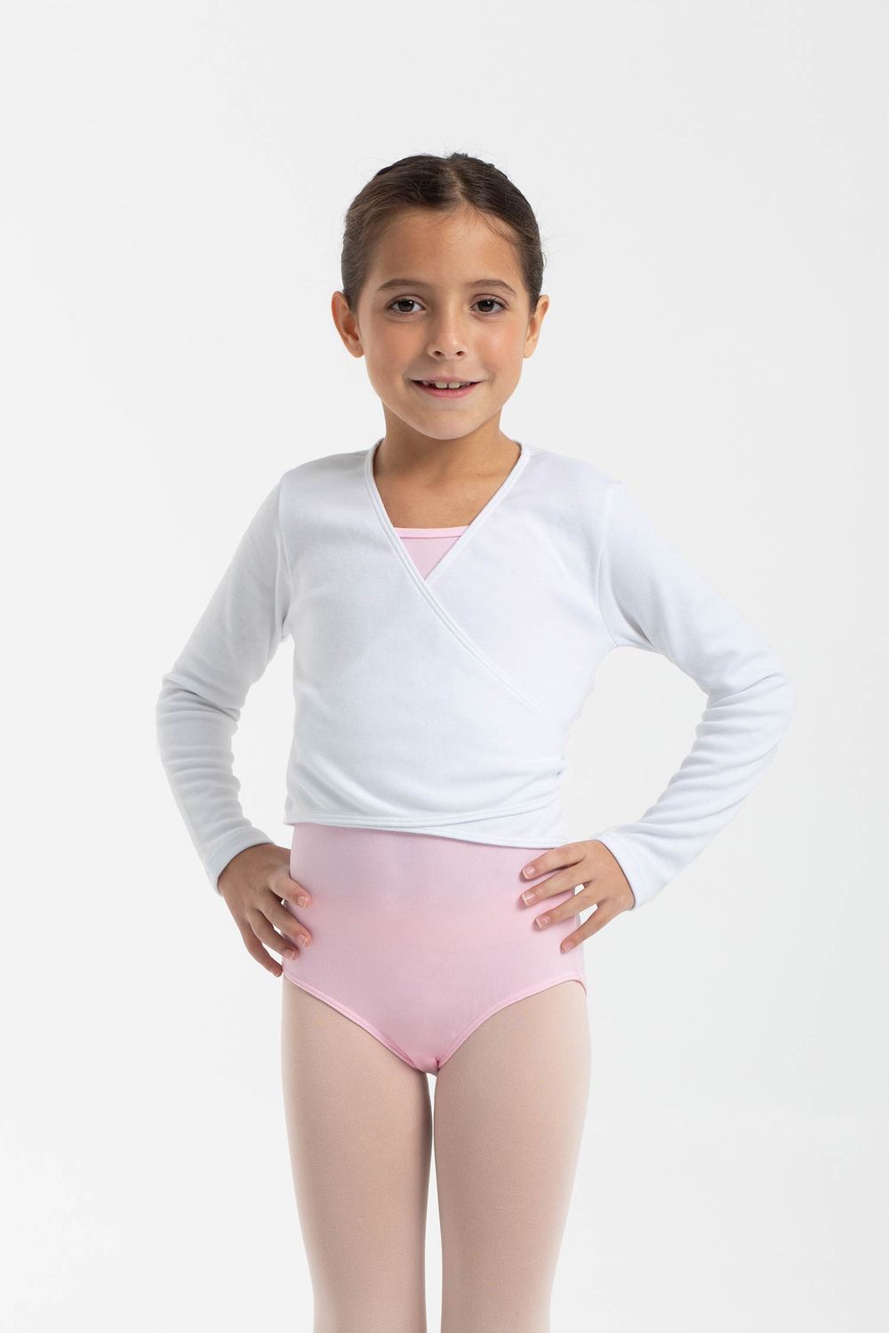 anschmiegsame Wickeljacke weiß