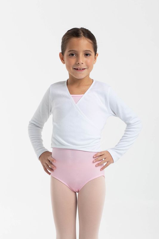 anschmiegsame Wickeljacke weiß