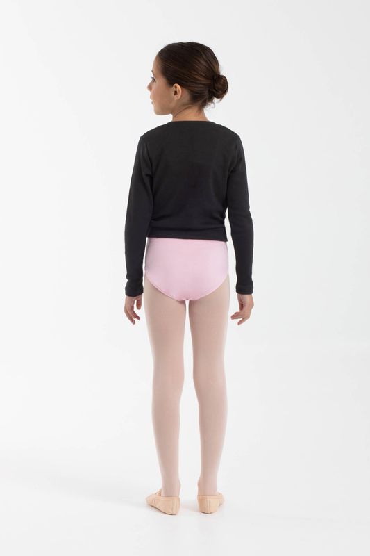 anschmiegsamer Wickelpullover schwarz