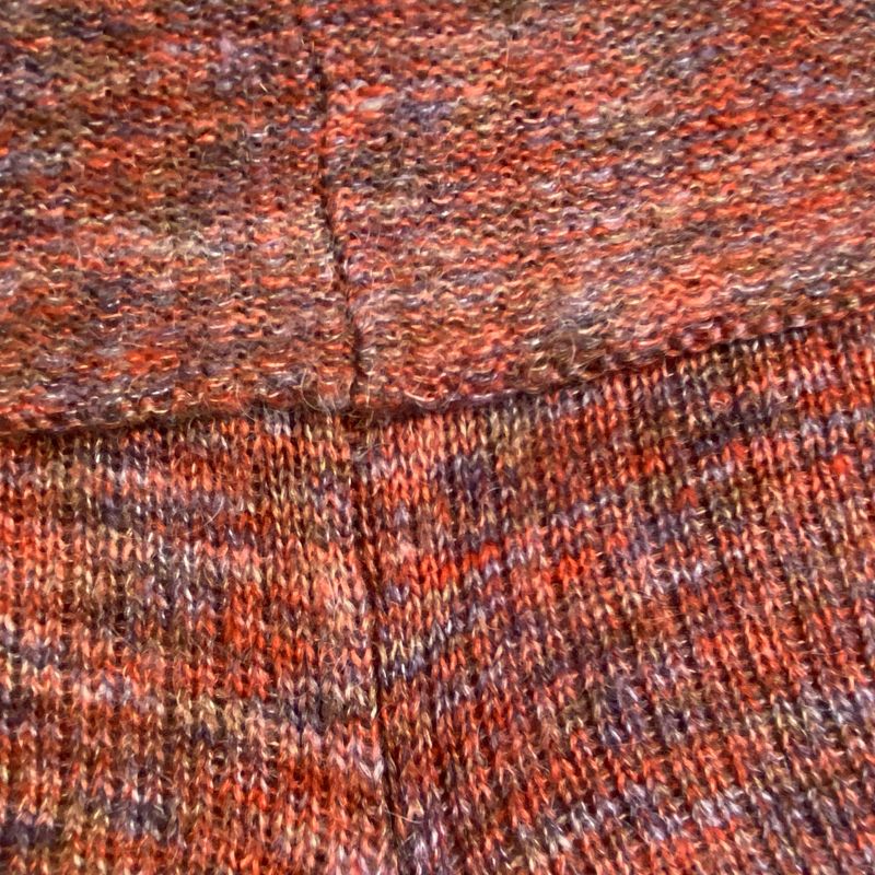 gestrickte Wärmeshorts mit Wolle weinrot meliert