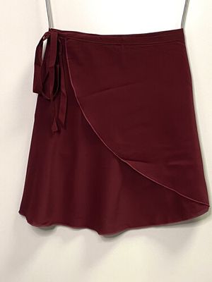 Basic Wickelrock mit Bindung weinrot