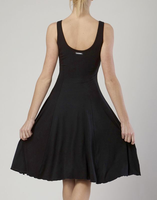 vielseitiges Tanzkleid mit breiten Trägern schwarz