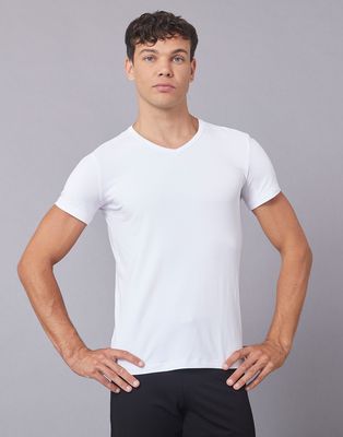 weiches, körperbetontes Tanzshirt mit V-Ausschnitt