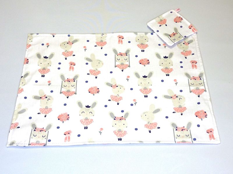 Platz-Set/ Tisch-Set "Häschen-Ballerina"