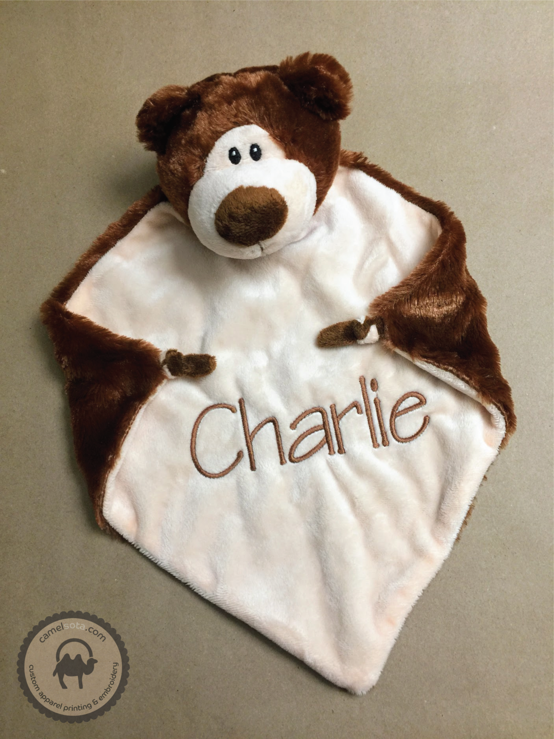 Custom Embroidered Bear Blankie